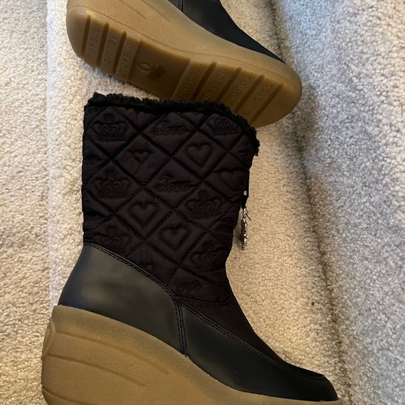 New Juicy Couture Snowflake black bootie 6M - Picture 4 of 8